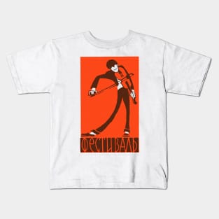 Violinist  ---- Retro Soviet Poster Aesthetic Kids T-Shirt